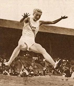 Images Dated 14th July 2011: V. O. Gyarmati, long jump, 1948 London Olympics