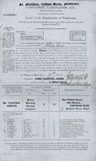 Vaccination Collection: VACCINATION ORDER 1861