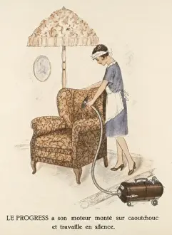 Arm Chair Prints: Vacuuming Armchair