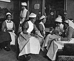Matron Prints: VAD matron and nurses at a French hospital, WW1
