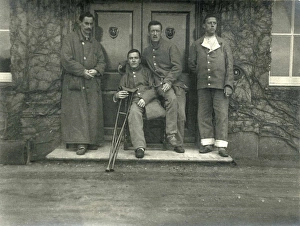 Amputated Gallery: Four VAD patients at Quex House front door