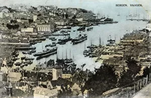 Jun18 Collection: Vagen Bay, Bergen, Norway - Aerial View of the Harbour