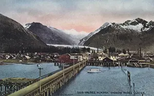 Alaska Prints: Valdez, Alaska, USA, with Valdez Glacier