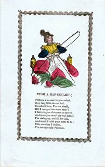 Valentine card from a Man-Servant, with verse