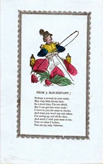 Images Dated 22nd June 2018: Valentine card from a Man-Servant, with verse