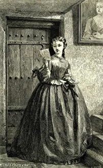 My Valentine - young woman with a love note