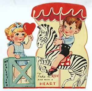 Images Dated 21st March 2012: Valentines card with cute children