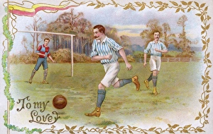 Scene during a football match