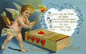 Aflame Gallery: Valentines Postcard - Matchless Valentine