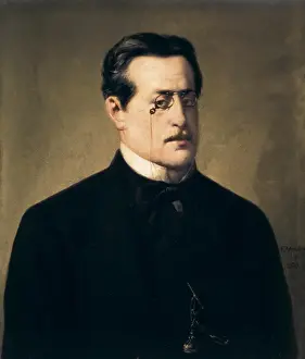 Valera Prints: VALERA, Juan (1824-1905). Portrait by F. Mendoza