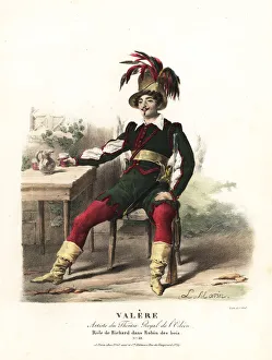 Valere as Richard in the Romantic opera Robin des Bois, 1824 Valere as Richard in the Romantic opera Robin des Bois, 1824