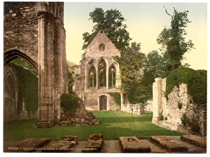 Valle Crucis Abbey, interior looking west, Llangollen, Wales Valle Crucis Abbey, interior looking west, Llangollen, Wales