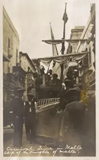 Festivities Prints: Valletta, Malta - Festival - Ship float - Knights of Malta