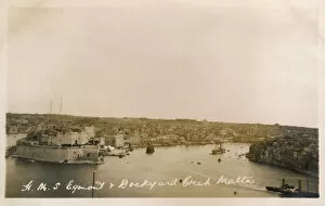Territory Collection: Valletta, Malta - HMS Egmont and Dockyard Creek