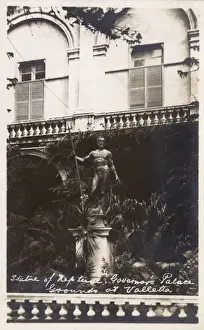 Neptune Prints: Valletta, Malta - Statue of Neptune - Governors Palace
