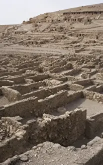 Artisans Prints: Valley of the Artisans. Ruins of Set Maat. Deir el-Medina. E