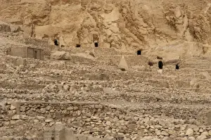 Valley of the Artisans. Ruins of Set Maat. Tombs in the necr