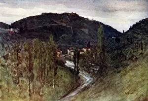 Alla Gallery: Valley of the Mugnone, below Fiesole, with Monte Rinaldini