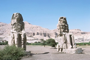 Coates Collection: Valley of the Queens, Colossi of Menon