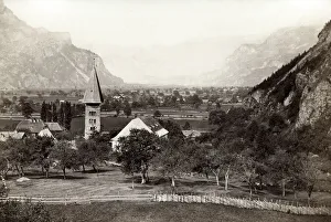 Protective Covering Prints: Valley view, Meiringen, Switzerland