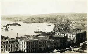 Wharfs Prints: Valparaiso Bay, Chile