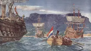 Turned Prints: van Riebeek Landing at the Cape of Good Hope, 1652