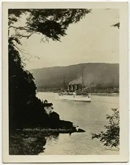 Vancouver, Canada - Empress of Asia liner enters the Harbour