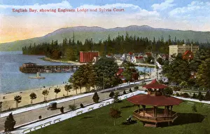Columbia Prints: Vancouver, Canada - English Bay showing Englesea Lodge