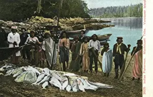 Canadians Prints: Vancouver Island - Manhousett Tribe Fishermen