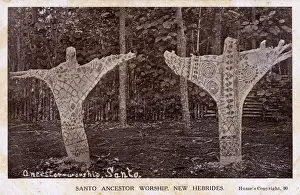 Worship Prints: Vanuatu - Pacific Islands - Santo Ancestor Worship