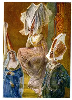 Images Dated 22nd August 2019: Varieties of the hennin headdress