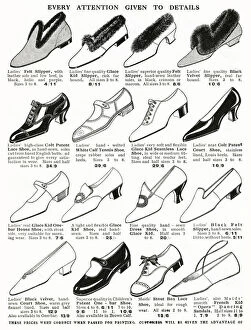 Images Dated 26th September 2017: A Variety of womens shoes 1926