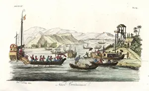 Antoni Prints: Various naval vessels of the Vietnamese