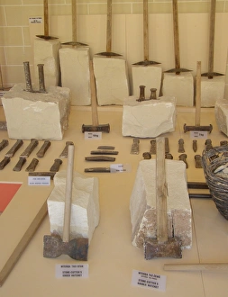 Images Dated 11th April 2007: Various quarrying tools, Siggiewi, Malta