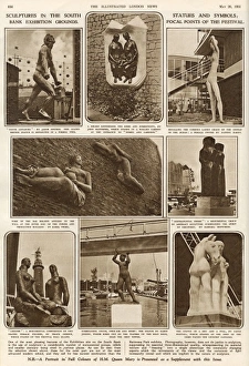 Karel Collection: Various sculptures at the Festival of Britain, London