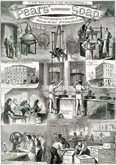 Soaps Prints: Various stages of manufacture. Date: 1878