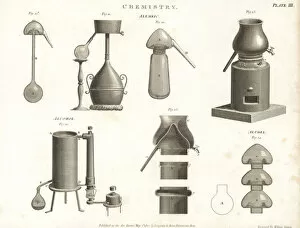 Alchemy Collection: Various types of chemical stills