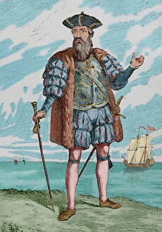Geographical Collection: Vasco da Gama (1460-1524). Portuguese explorer