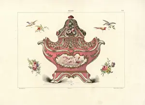 Pourri Prints: Vase in the pot-pourri style 1757
