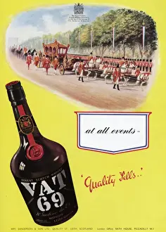 Scotch Prints: VAT 69 Whiskey Coronation advertisement