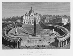 Adjoining Gallery: Vatican Aerial View 1846