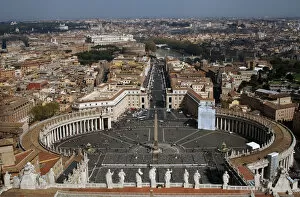 Circumference Collection: Vatican City. St. Peters Square. View from de dome