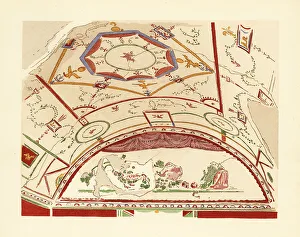 Interior Decoration Prints: Vaulted parlour in a house on the road to Stabiae, Pompeii