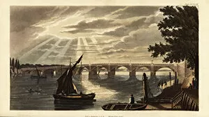 Images Dated 11th June 2019: Vauxhall Bridge on the River Thames in 1817