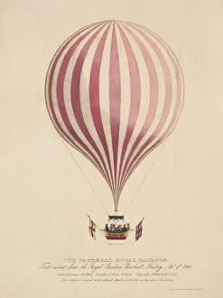 1830s Collection: Vauxhall Royal Balloon ascent