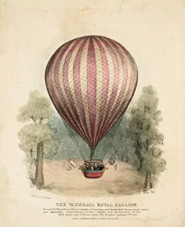 1836 Collection: Vauxhall Royal Balloon first ascent