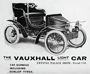 Vauxhall veteran car advertisement, early 1900s
