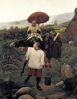 Vayreda Prints: VAYREDA VILA, Mariano (1853-1903). Communion