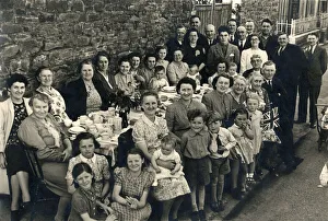 Images Dated 28th January 2020: A VE Day party in Pontardulais, Glamorgan, a strict methodist community