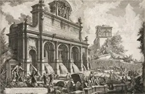 Veduta del Castello dell Acqua Paola sul Monte Aureo